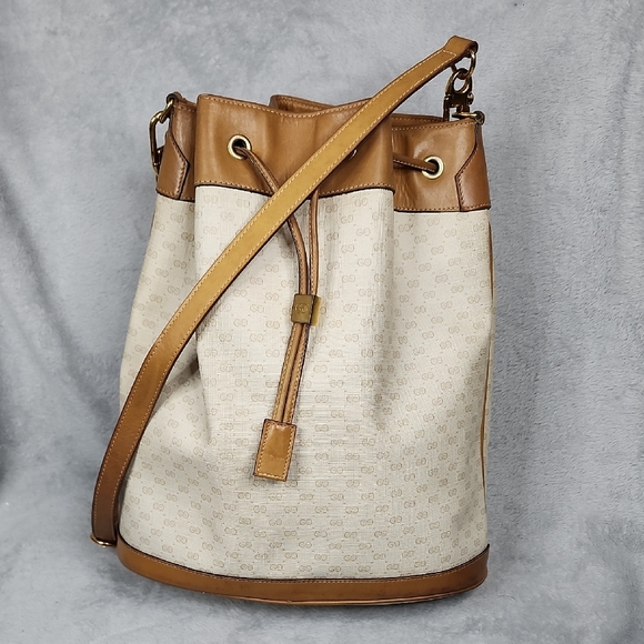 Gucci Handbags - Gucci Vintage Micro GG bucket bag